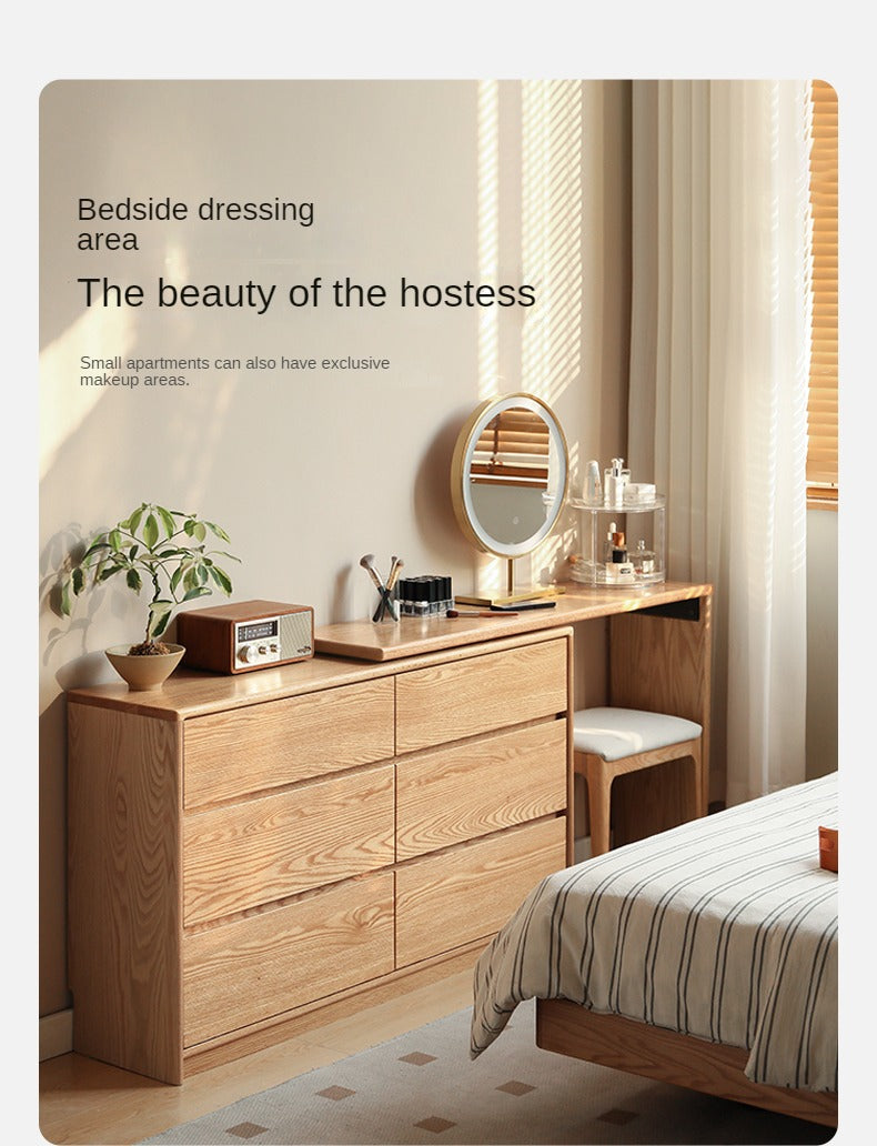Oak Solid Wood Ultra Narrow Dressing Table