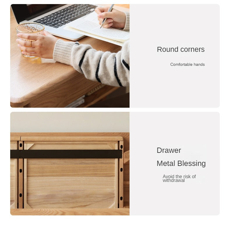 Oak Solid Wood Office Desk Bottom Divider