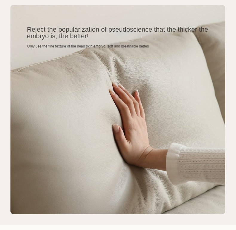 Genuine Leather Zero Wall Multifunctional Electric Sofa, Top Layer Cowhide Sofa.