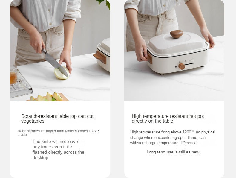 Rubber, Oak, Black Walnut, Сherry Solid Wood Rock Plate Coffee Table