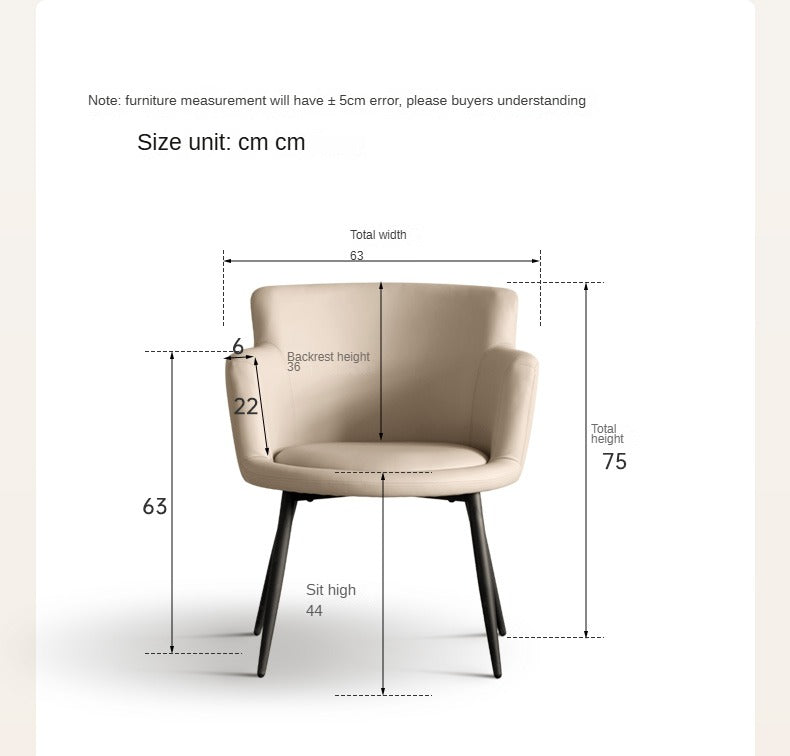 Organic Leather Soft Comfortable Italian Light Luxury Computer Chair