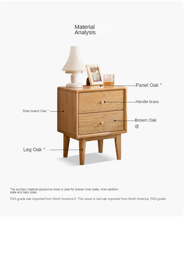 Beech, Oak, Ash solid wood Nightstand