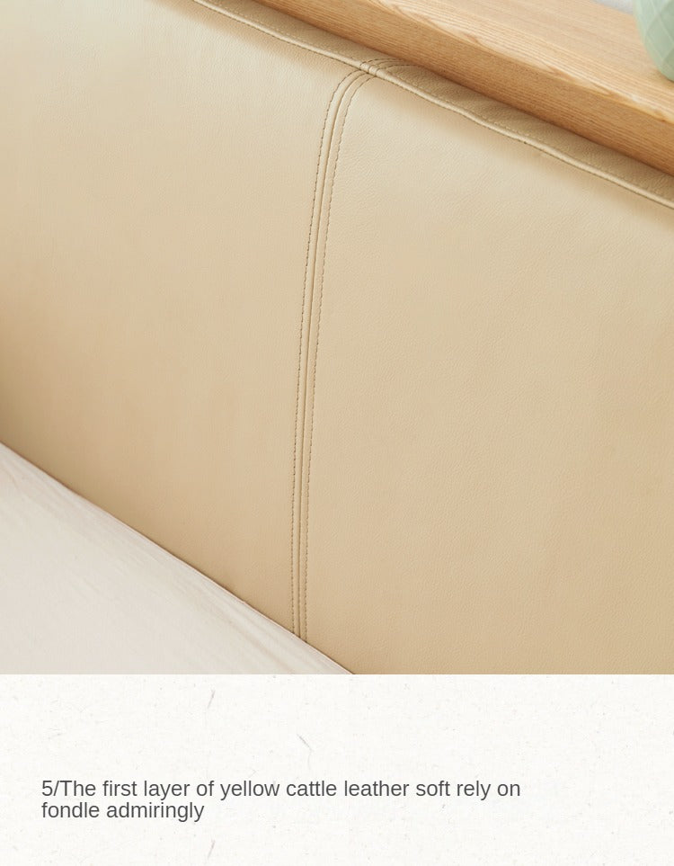 Ash Solid Wood Soft Back Bed Nordic Modern
