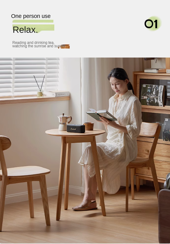 Oak Solid Wood Side Table