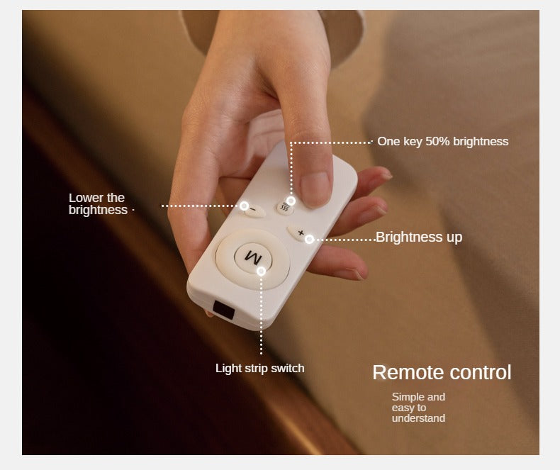 Teak, Black Walnut Solid Wood Genuine Leather Suspended Bed with Light