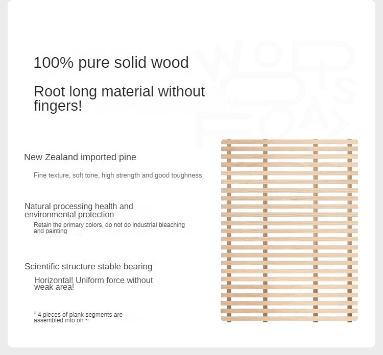 Oak, Rubberwood Solid Wood Bed - SPECIAL PRICE