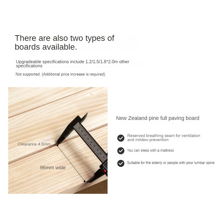 Oak Solid Wood Sunrise Bed Technology Cloth