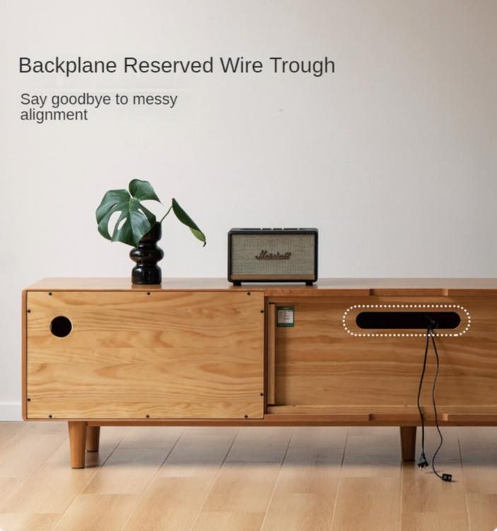 Cherry, Ash Solid Wood TV Cabinet.