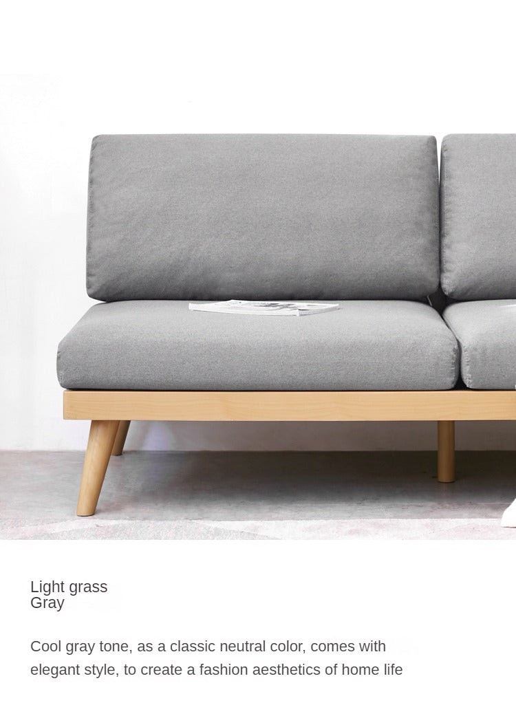 Beech Solid Wood Soft-covered Sofa.