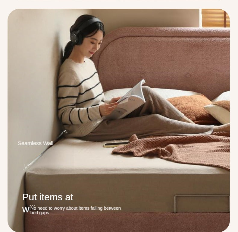 Fabric Pink Bed French Style