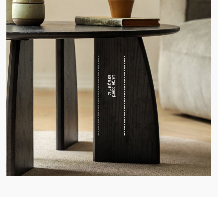 Oak Solid Wood Coffee Table Smoky
