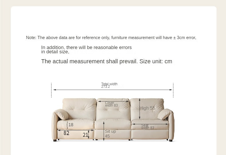 Fabric Electric White Cream Technology Functional Sofa.