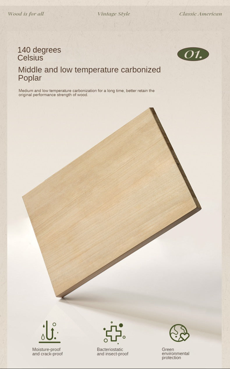 Black Walnut, Poplar Solid Wood American Retro Retractable Dressing Table.