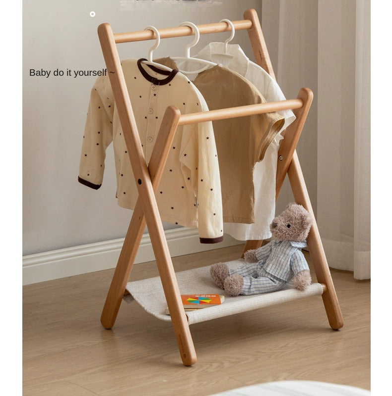 Beech solid wood clothes hanger