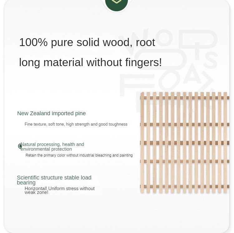 Cherry Solid Wood Bed Technology Сloth Cream Style