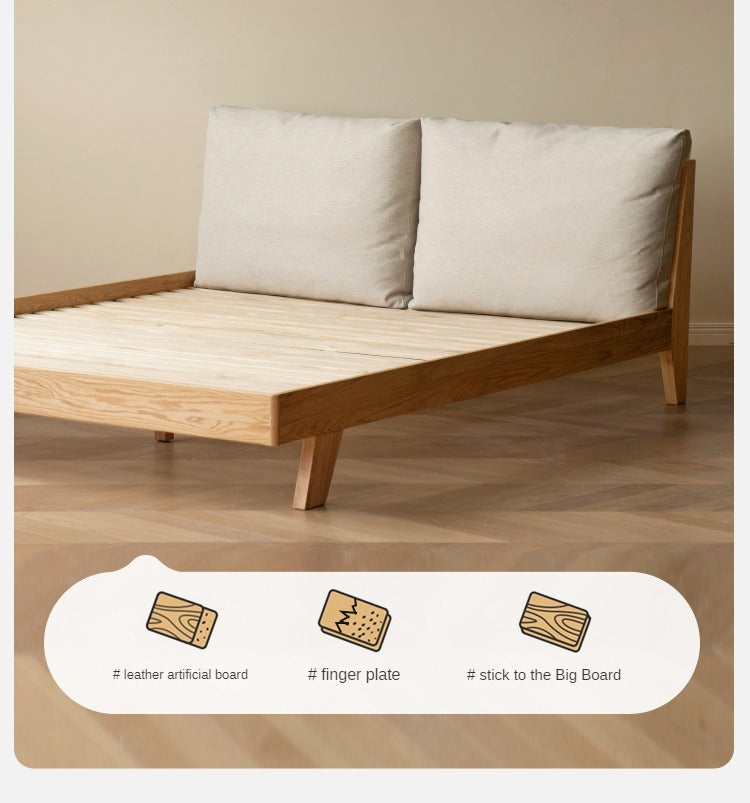 Oak Solid Wood Soft Bed