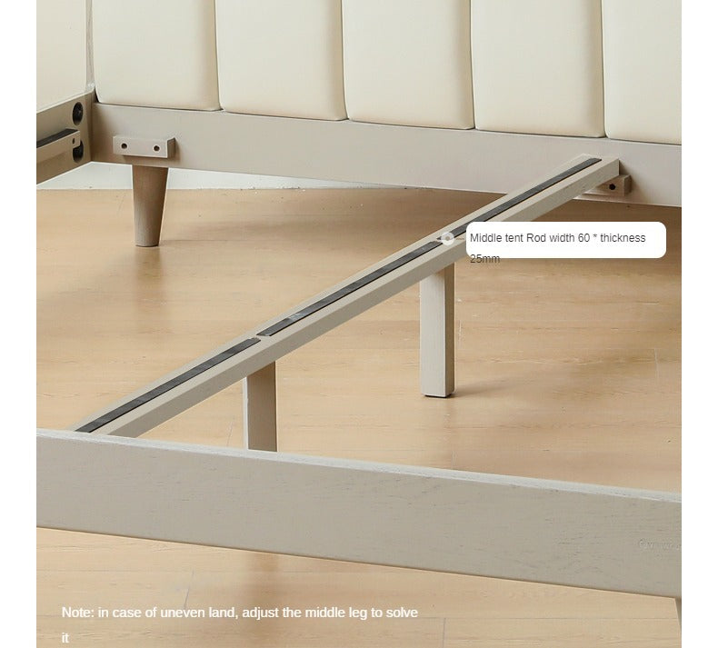 Oak, Poplar Solid Wood Piano Key Bed, Technology Cloth