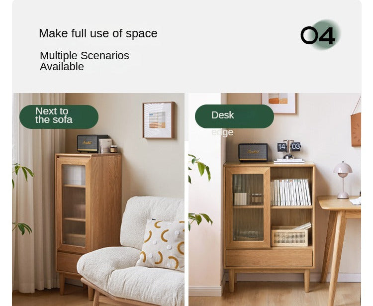 Oak, Ash Solid Wood Side Cabinet