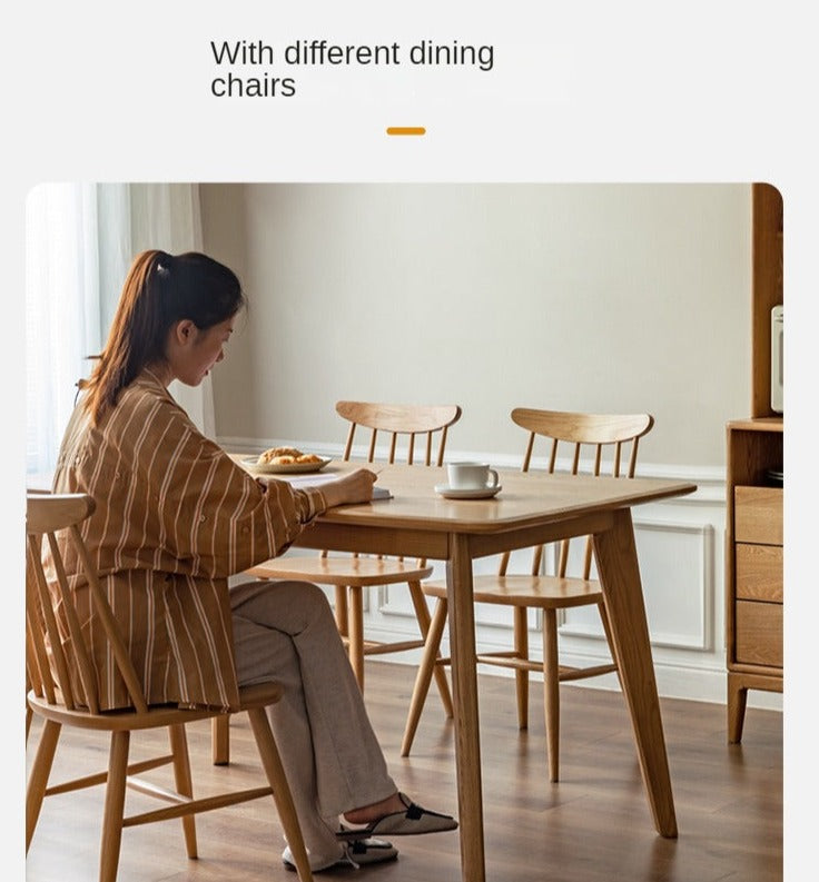 Oak, Ash Solid Wood Dining Table