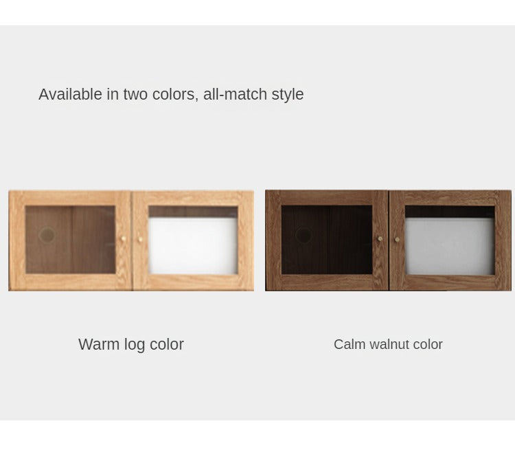 Oak, Cherry, Black Walnut Solid Wood Top Cabinet Combination Bookcase