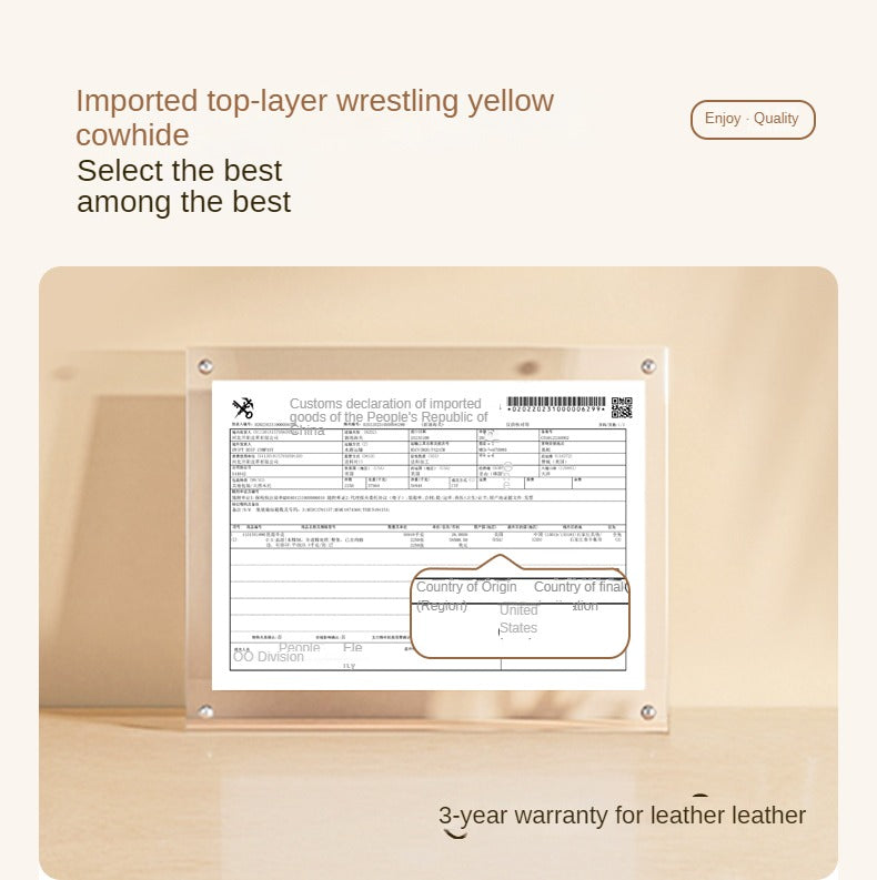 Oak, Ash Solid Wood Genuine Leather Soft Bed