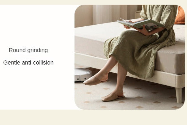 Oak Solid Wood Piano Key Bed Cream Style