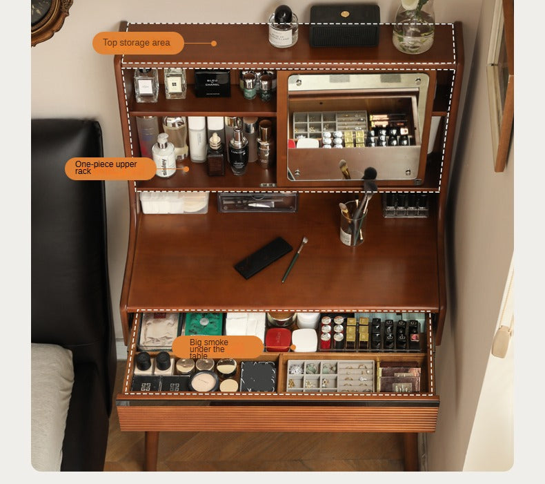 Poplar Solid Wood Retro Makeup Table.