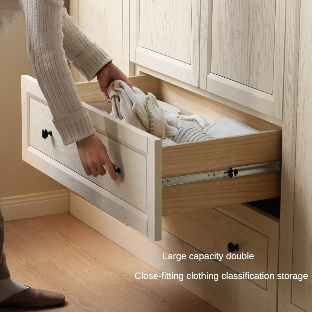 Oak Solid Wood American Style Wardrobe.