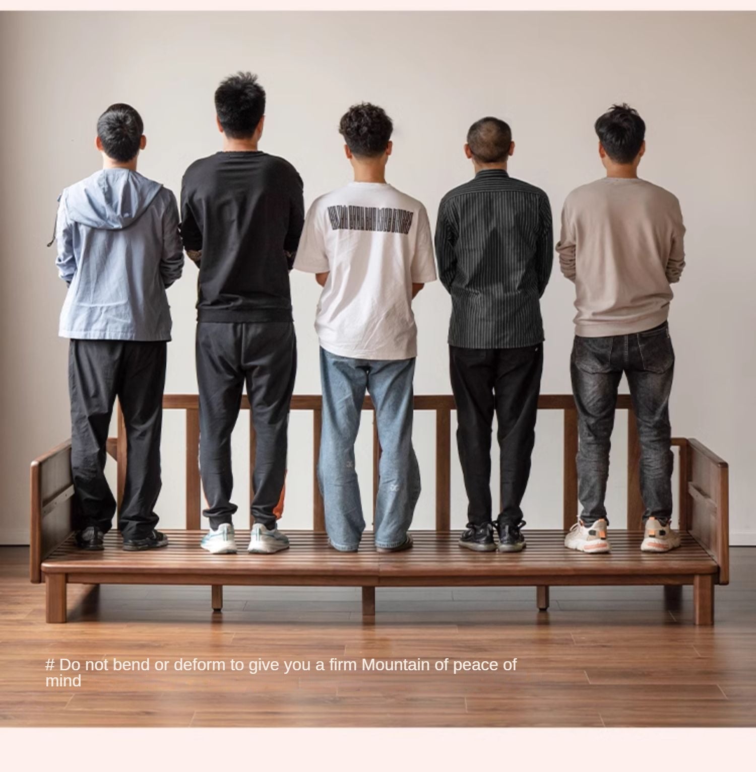 Black Walnut, Ash Solid Wood Leather High Back Sofa,