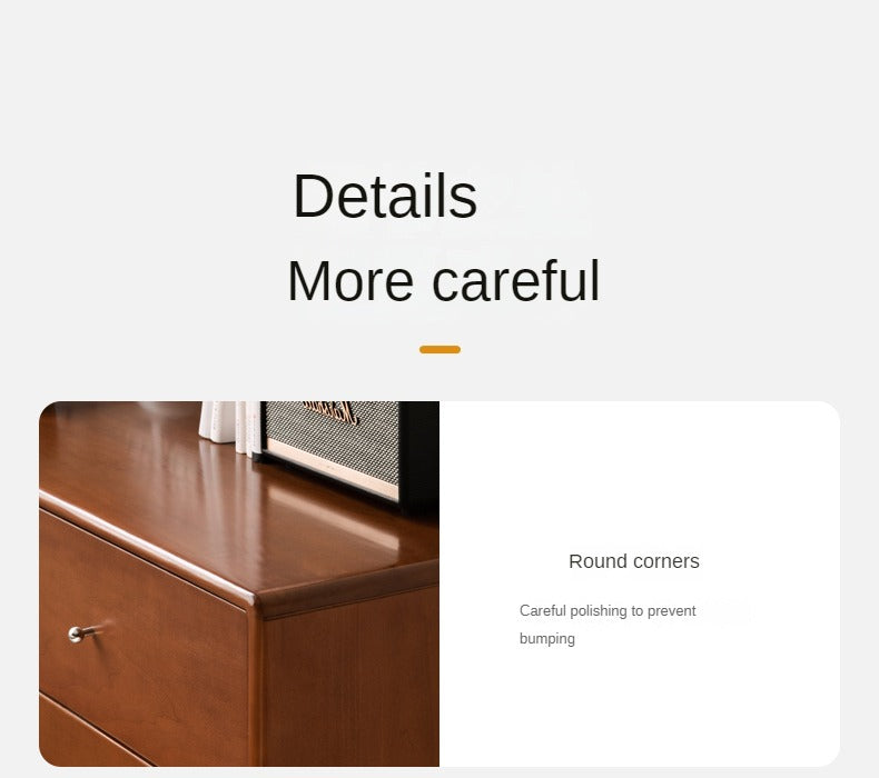 Poplar Solid Wood Retro Chest of Drawers