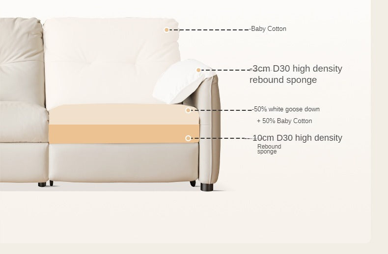 Fabric Electric White Cream Technology Functional Sofa.