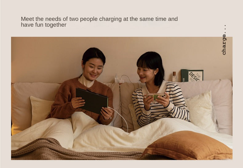 Cherry Solid Wood Box Bed Top Genuine Leather, Corduroy Suspended Bed