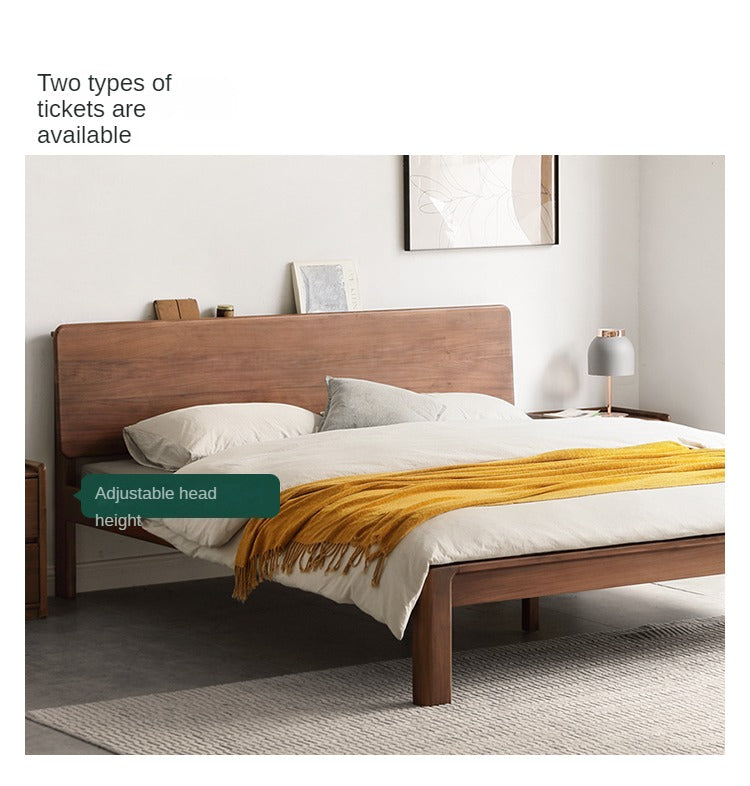 Teak Solid Wood, Black Walnut Solid Wood Bed