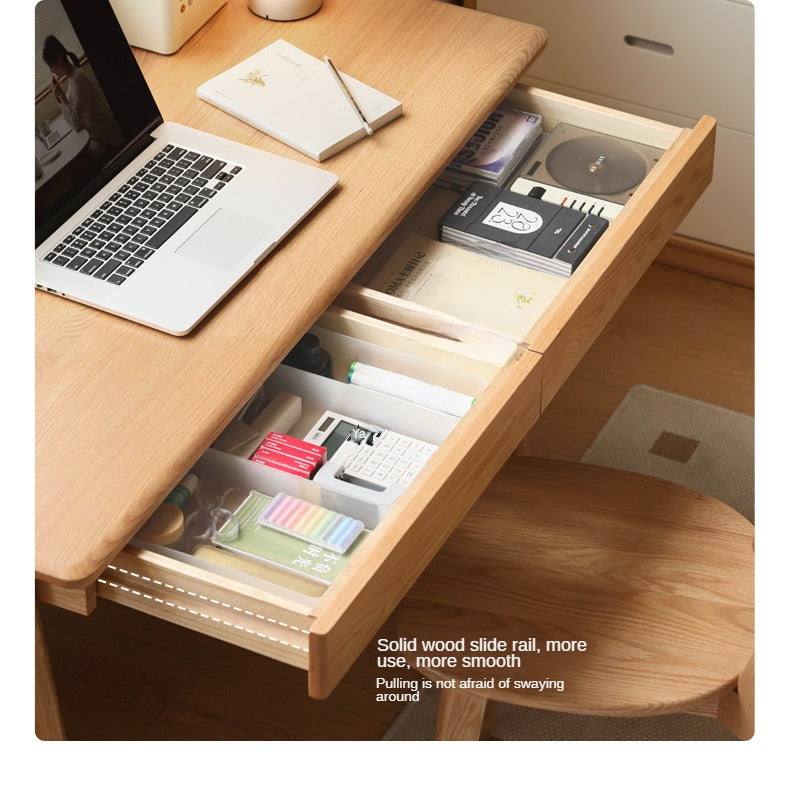 Oak Solid Wood Office Desk Bottom Divider