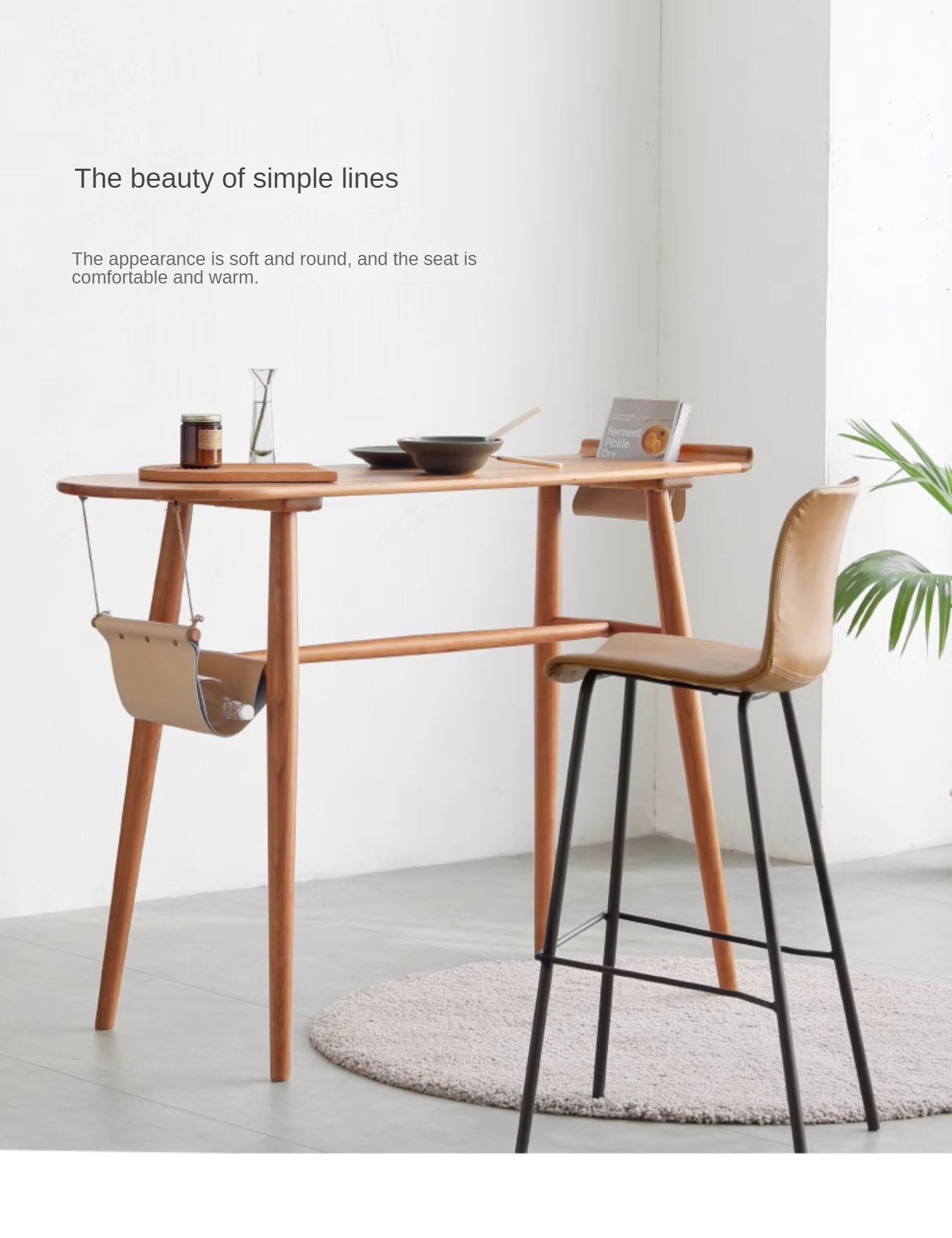 Saddle Leather Iron Bar Chair
