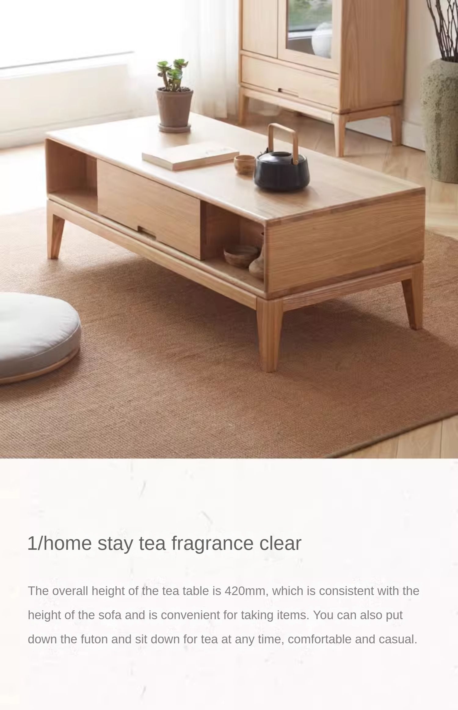 Ash Solid Wood New Style Modern Nordic Coffee Table