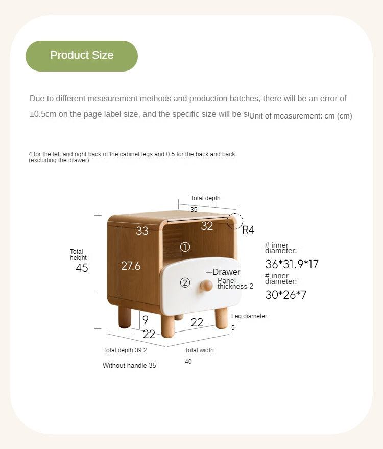 Beech Solid Wood Kid's Creative Nightstand