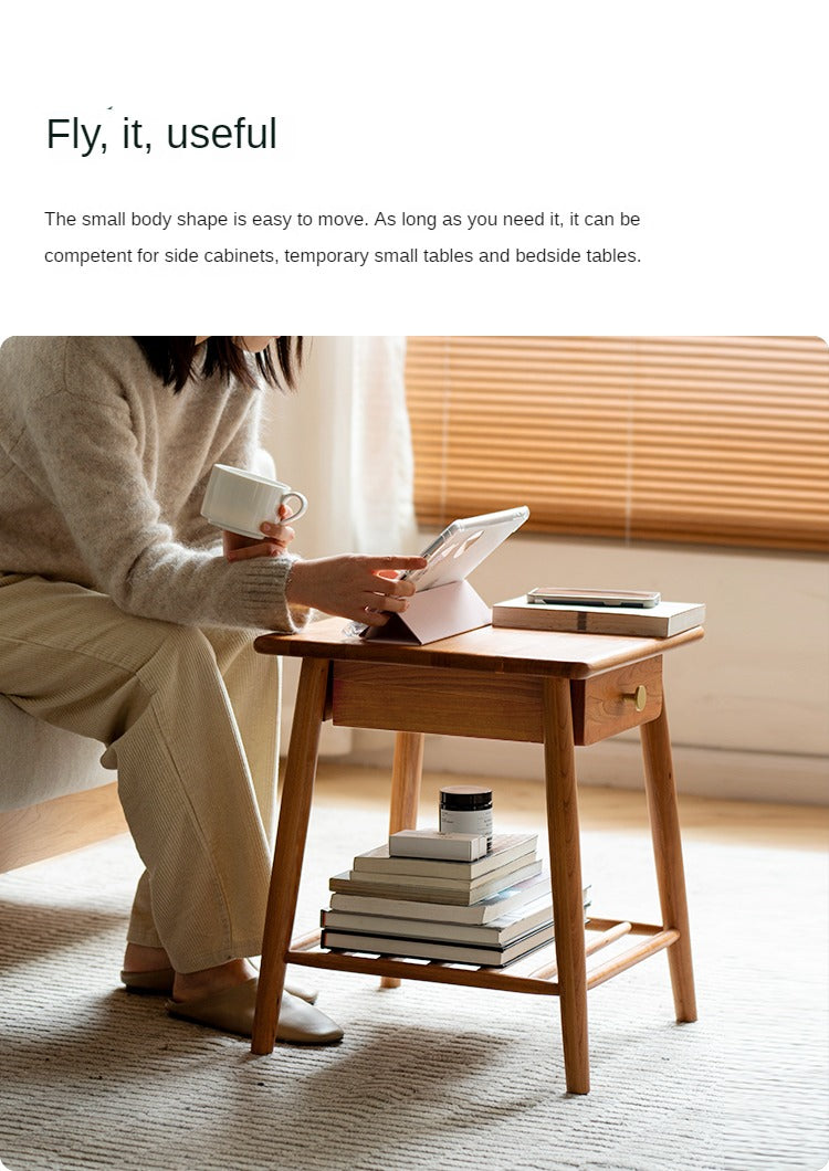Сherry Solid Wood Side Table