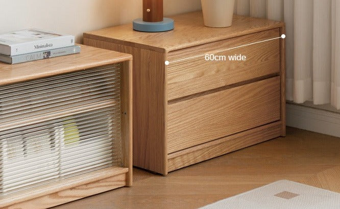 Oak, Rubber Solid Wood TV Cabinet Floor Combination,