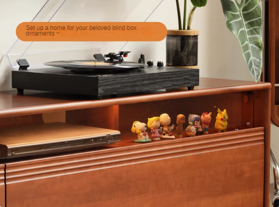 Poplar Solid Wood Retro Floor-Standing Medieval Style TV Cabinet.