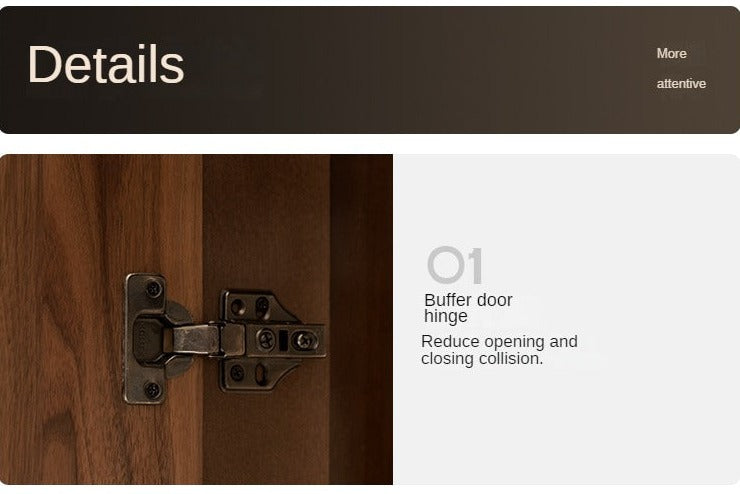 Black Walnut Solid Wood Large Wardrobe.