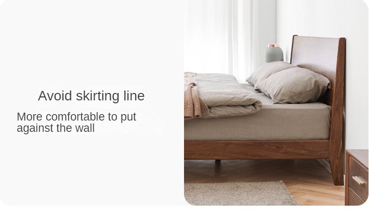 Black Walnut Solid Wood Bed