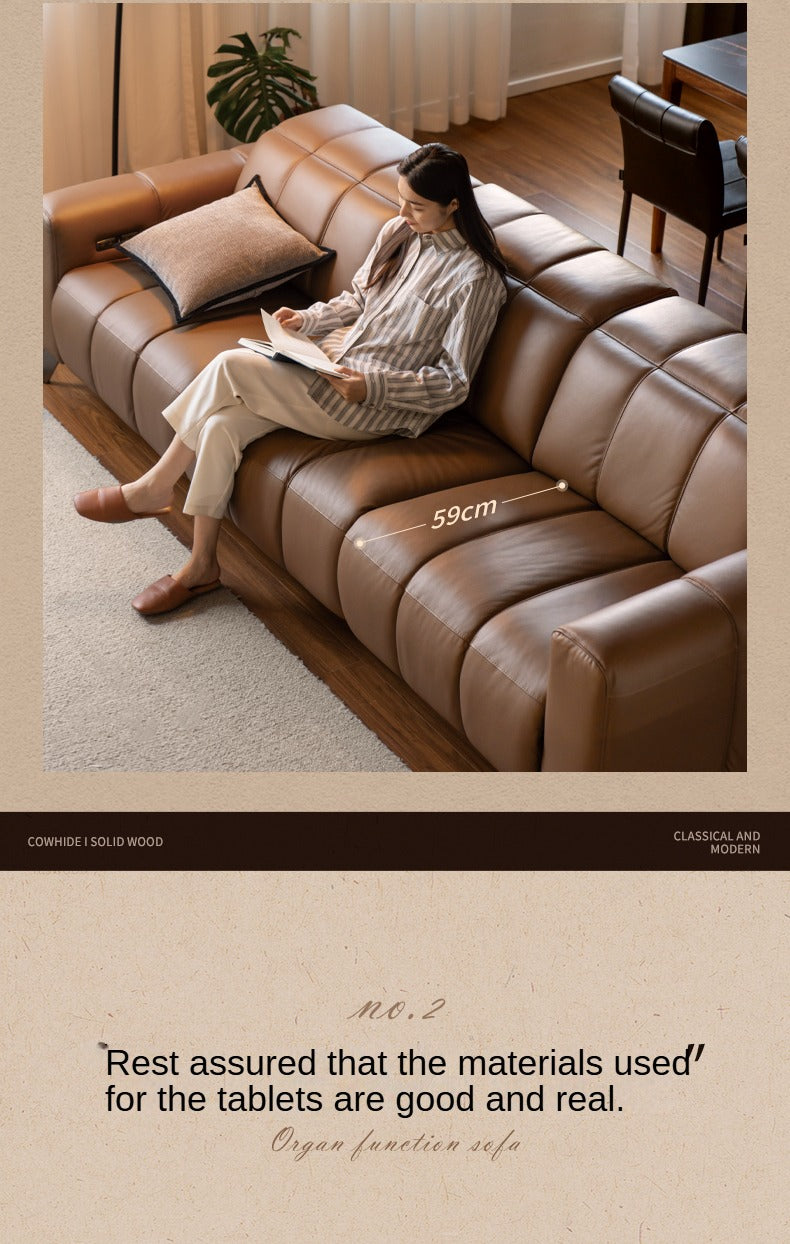 Electric Leather Zero Wall Function Sofa.