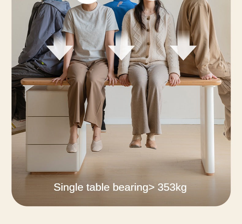 Oak Solid Wood Desk With Lower Cabinet