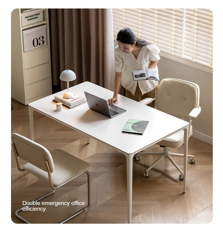 Rock Slab Dining Table Iron-cream