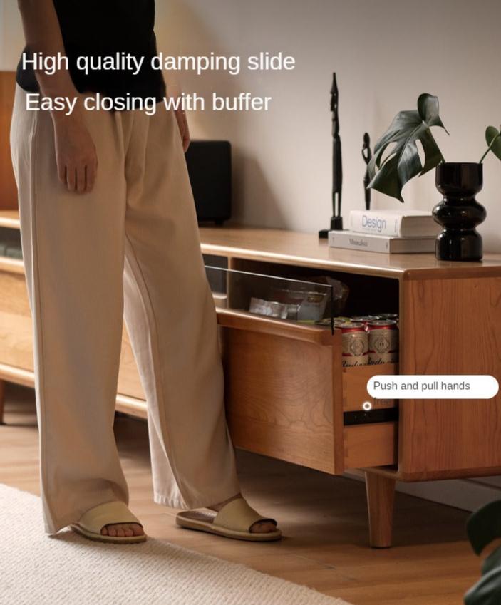 Cherry, Ash Solid Wood TV Cabinet.