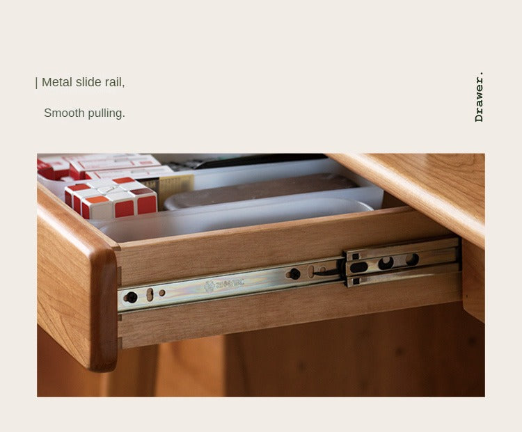 Cherry Wood FAS Grade Office Desk with Drawers