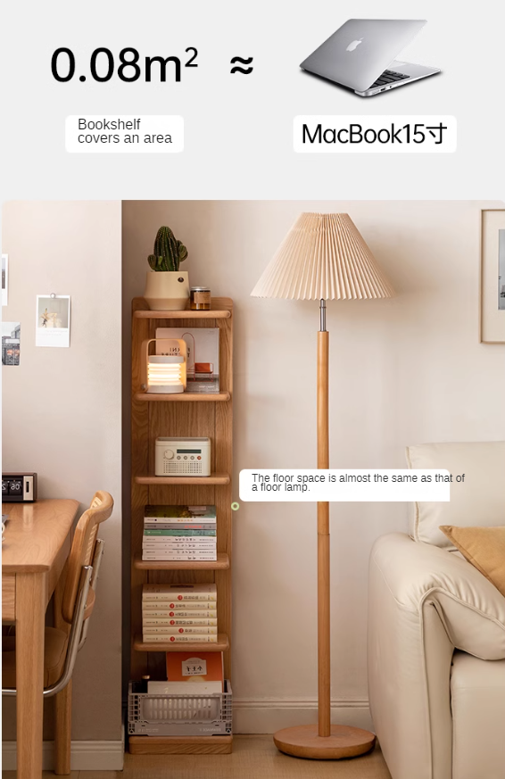 Rubberwood, Oak Solid Wood Multi-layer Storage Rack