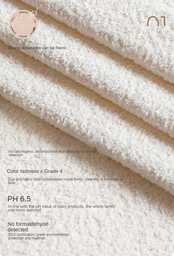 Fabric Lambskin White Sofa.