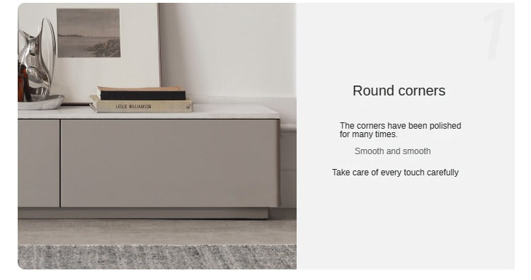 Poplar Solid Wood Rock Slab TV Stand.